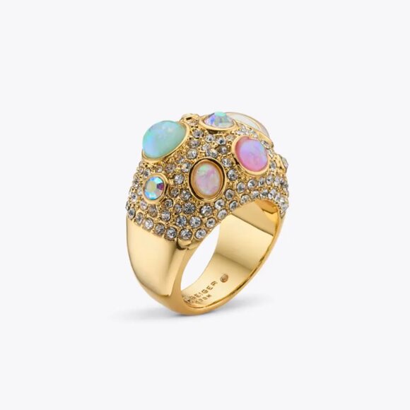 NEW Kurt Geiger London Opal Mix Pave Ring Pink Sz7 - Picture 1 of 5
